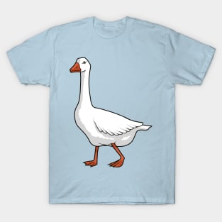 White Goose Bird Repeating Pattern T-Shirt